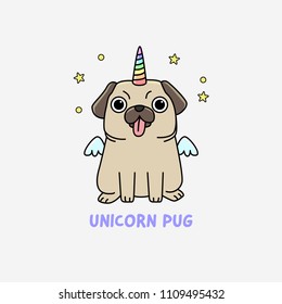  Funny Unicorn Pug 