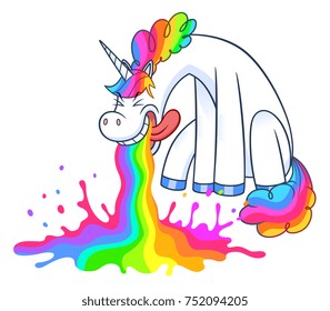 Funny Unicorn Puking Rainbow Funny Unicorn Puking Rainbow