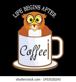 Funny unique Coffee Barista Design. This illustration can be used as a print on T-shirts, cups, bags, Phone Case etc.