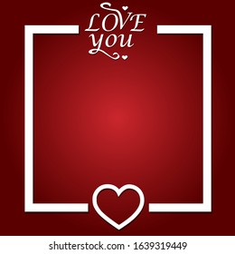 Funny Valentines Card. Big Place For Text.  Vector Illustration Happy Valentine's Day Hand Drawing Vector Lettering Design. Beautiful Greeting Card For Your Design.