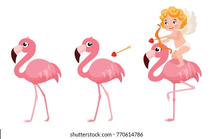 Funny Valentine's day postcard. Vector illustration.