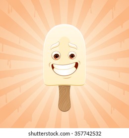 Funny vanilla ice cream