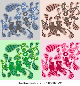 Funny vector  characters that you can use in T-shirts, labels, postcards. Series monsters and queens with crowns fantastic animals.Cards congratulations and prints.