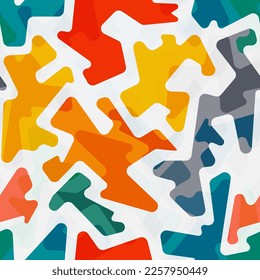 Funny vector colorful geometric pattern