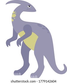 Funny vector dinosaur in purple