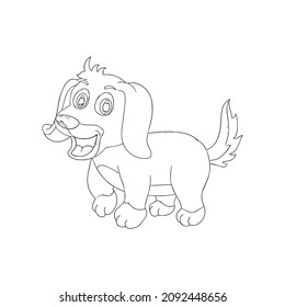 Funny vector dog Illustrations and clipart, Face vector stock, hand black wite stock drawing arts any coloring book and kdp