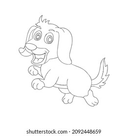 Funny vector dog Illustrations and clipart, Face vector stock, hand black wite stock drawing arts any coloring book and kdp