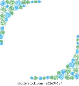 Funny vector doodle frame for invitation card