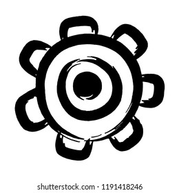 Funny vector doodle suns. Hand drawn 