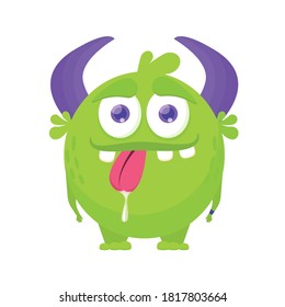 Funny vector drawing monster character