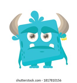 Gracioso personaje del monstruo del dibujo vectorial