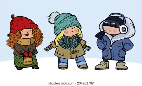Funny vector fashion-mongers