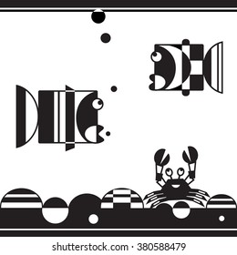 funny vector fish