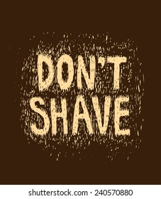 Funny vector illustration against shaving
