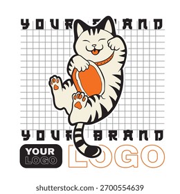 lustige Vektorgrafik einer Katze	

