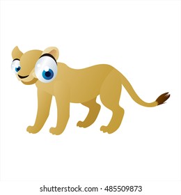 graciosa ilustración vectorial de un animal lindo. Cartoon Lioness