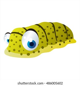 funny vector illustration of cute animal. Cartoon Sealife designs. Sea cucumber