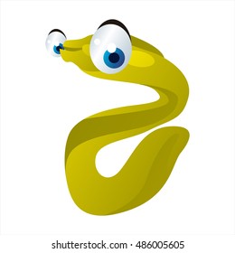 funny vector illustration of cute animal. Cartoon Sealife designs. Moray