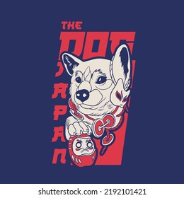 funny vector illustration of dog , it can be use for shirt design or poster