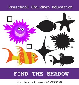 Funny Vector Illustration of Finding Differences. Educational Game for Children