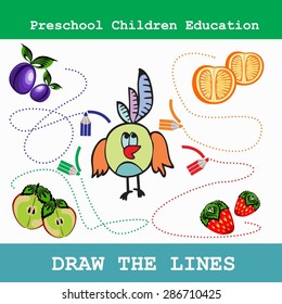 Funny Vector Illustration of Finding Differences. Educational Game for Children