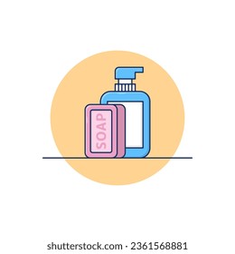 Funny vector illustration of soap