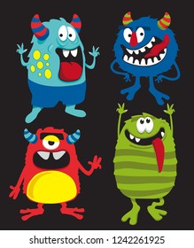 funny vector monsters for t shirt