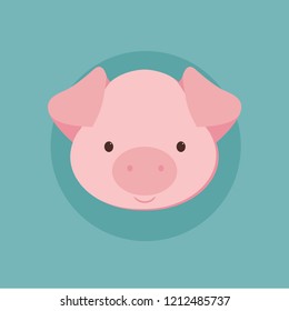 Funny vector pig illustration