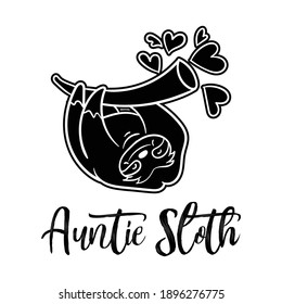 Funny Vector Quote Sloth Text and Illustration