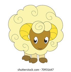 a funny vector ram sheep
