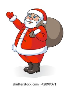 Funny vector Santa