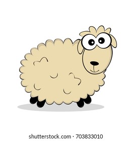 Funny vector sheep