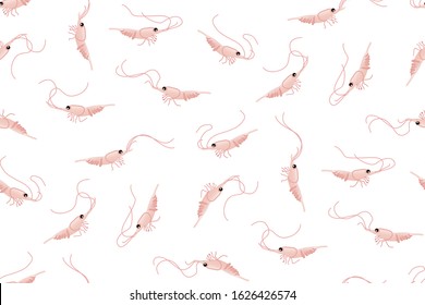 
Funny, vector shrimp. Marine life. Crustaceans. Residents of aquariums and the ocean. Caridea