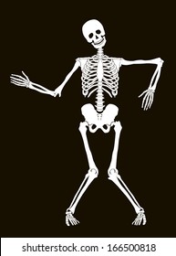 Dancing Skeletons Seamless Pattern Halloween Background Stock Vector ...