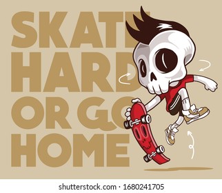 Funny Vector Skull Boy Skateboarding
Street Style