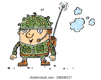 Funny Vector Soldier