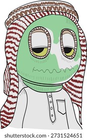 Funny vectors wearing Middle Eastern clothes