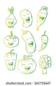 funny vegetable cartoon