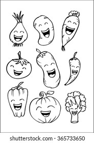 funny vegetable cartoon