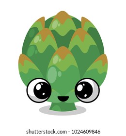 funny vegetable face, social media icon