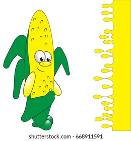 funny vegetables cartoon  corn