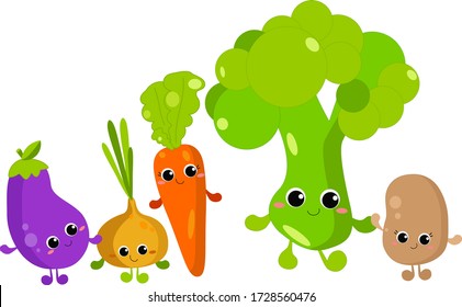 
funny vegetables lead a dance