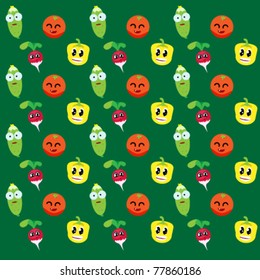 Funny vegetables. Radish, tomato, peppers and cucumber. Background.
