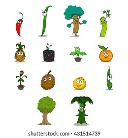 funny vegetables set
