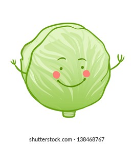 Funny vegetables vector icon set