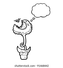 caricatura de la trampa de venus fly divertida