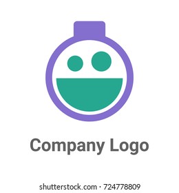 Funny vial logo concept