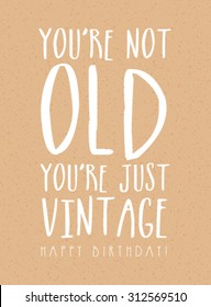 Funny Vintage Birthday Card Stock Vector (Royalty Free) 312569510