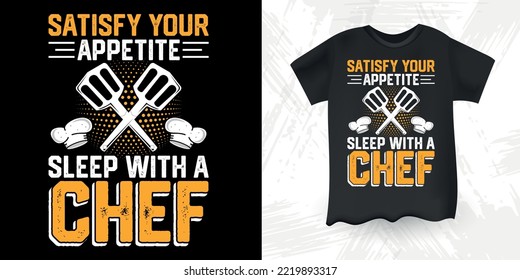 Funny Vintage Cooking Chef T-shirt Design