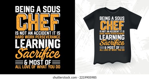 Funny Vintage Cooking Chef T-shirt Design